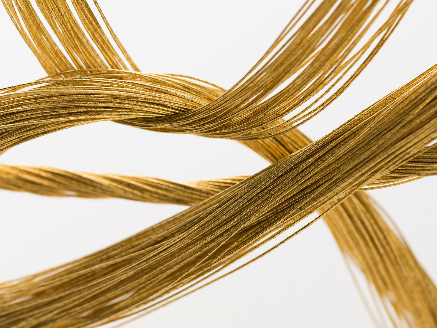 Gold Threads Semi-Long Necklaces