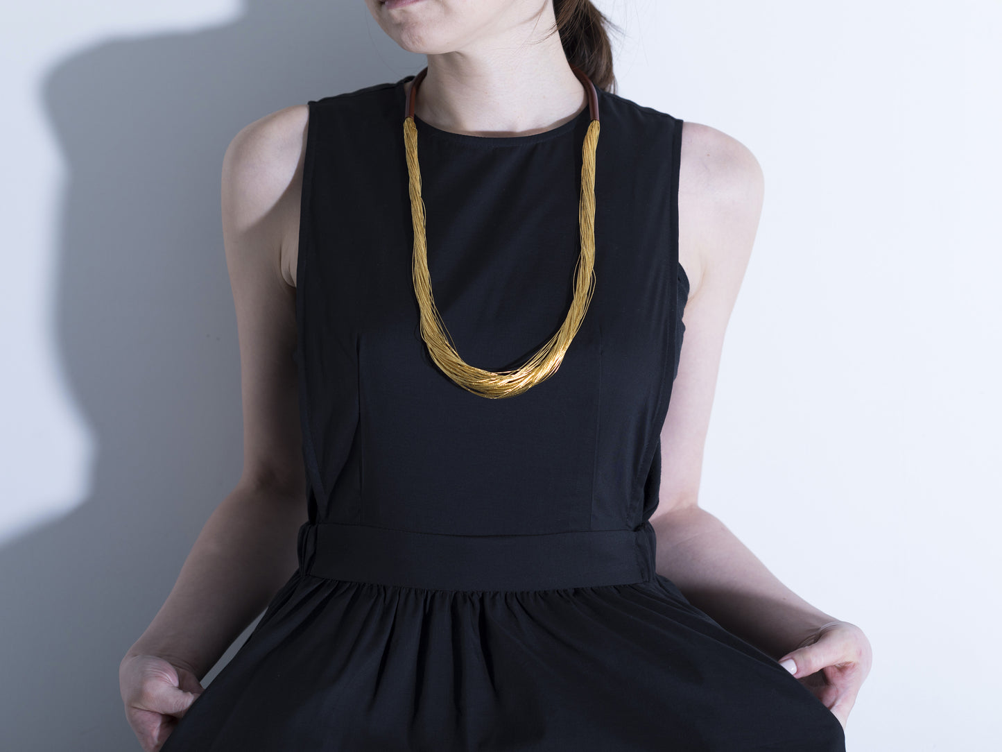 Gold Threads Long Necklaces