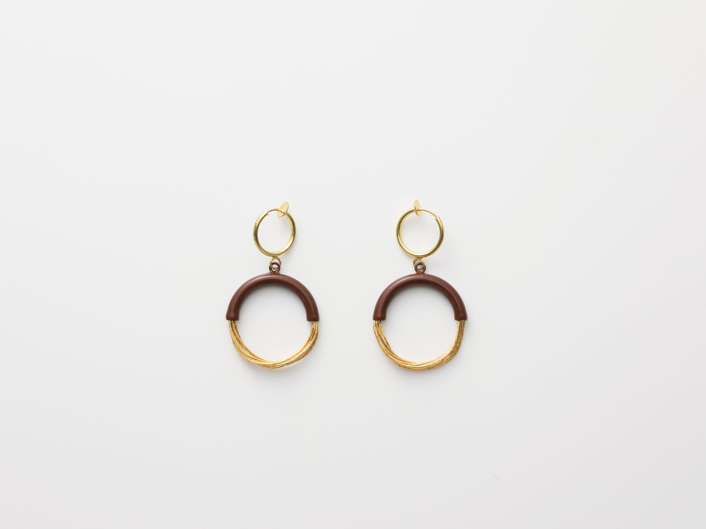 Gold Threads Clip-On Earrings