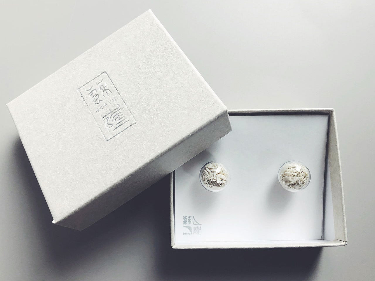 Tobikanna Earrings White Stud or Hook