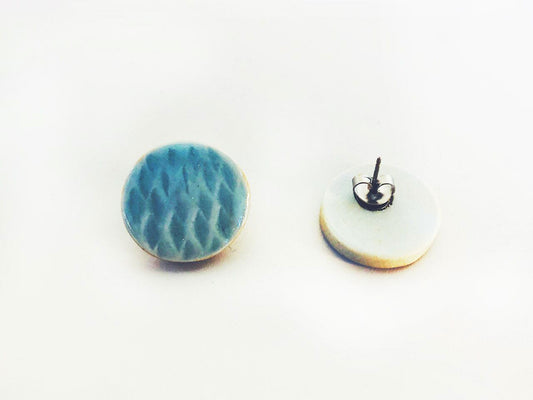 Tobikanna Pottery Earrings Blue or White